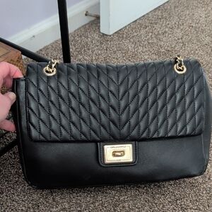 Karl Lagerfeld Black Quilted Shoulder Bag